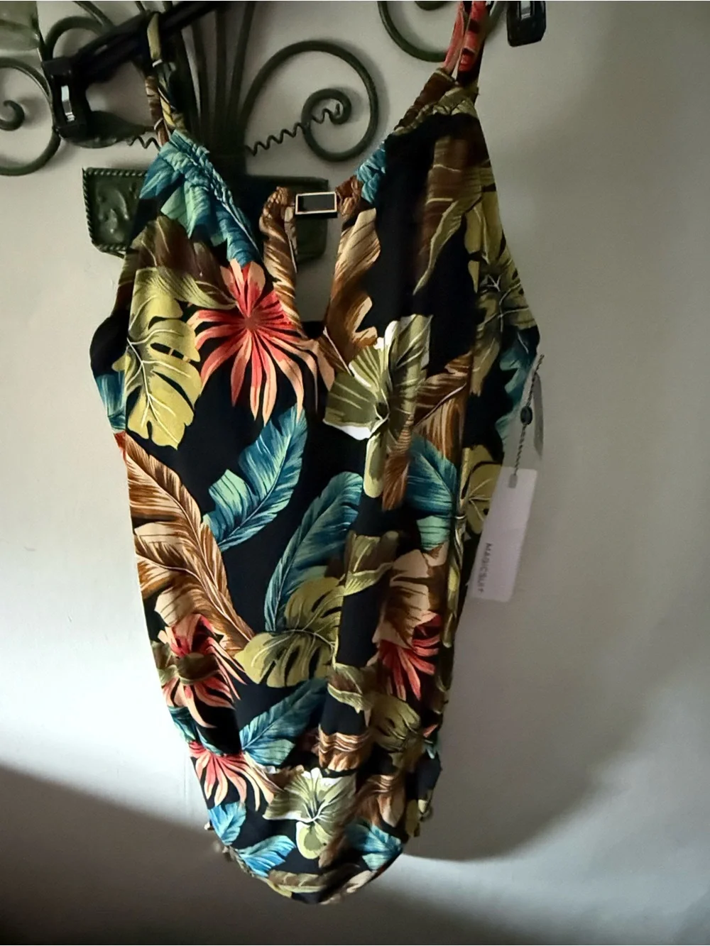 NWT Magicsuit Susan Aloe Tropical One Piece Swimsuit dress Size 10